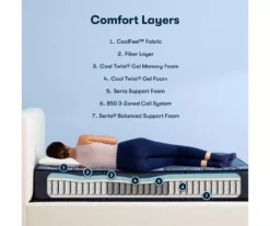 Serta Perfect Sleeper Pacific Peace Hybrid 12" Twin XL Firm Mattress & Box Spring Set 20 Serta Perfect Sleeper Pacific Peace Hybrid 12" Twin XL Firm Mattress & Box Spring Set -Northlight Sales Store combo980039 6