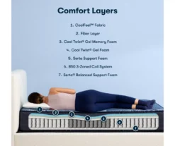 Serta Perfect Sleeper Pacific Peace Hybrid 12" King Firm Mattress & Box Spring Set -Northlight Sales Store combo980045 2