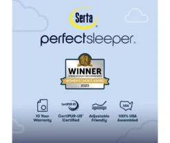 Serta Perfect Sleeper Radiant Rest Hybrid 14" California King Plush Mattress & Low Profile Box Spring Set -Northlight Sales Store combo980072 7