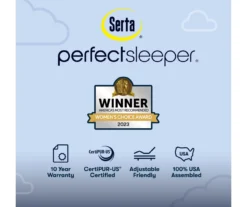 Serta Perfect Sleeper Oasis Sleep 13.25" California King Plush Mattress & Low Profile Box Spring Set -Northlight Sales Store combo980084 10