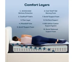 Serta Perfect Sleeper Nurture Night 12" California King Firm Mattress & Low Profile Box Spring Set -Northlight Sales Store combo980120 6