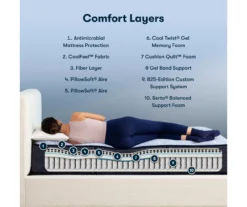 Serta Perfect Sleeper Nurture Night 13.5" King Medium Mattress & Box Spring Set -Northlight Sales Store combo980141 2