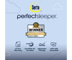 Serta Perfect Sleeper Nurture Night 13.5" King Plush Mattress & Low Profile Box Spring Set -Northlight Sales Store combo980154 10